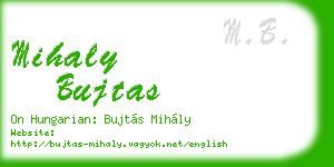 mihaly bujtas business card